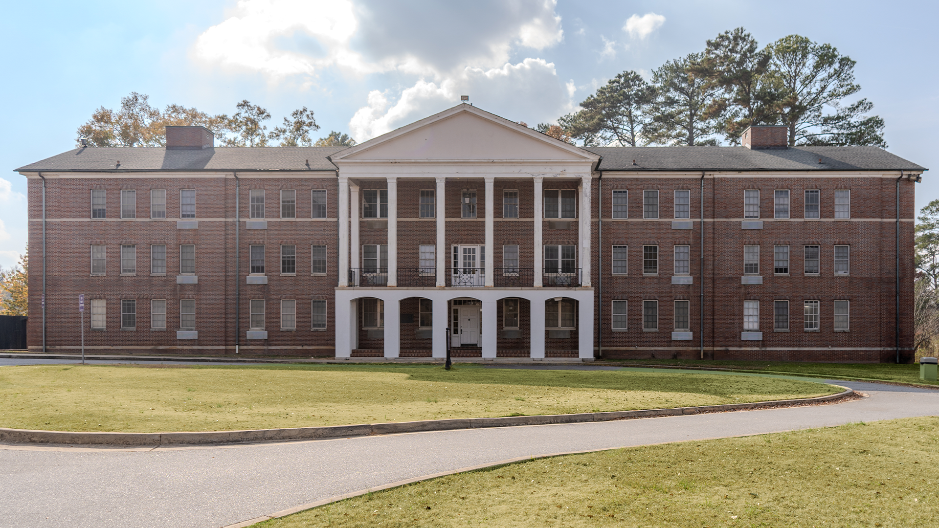 Exterior of Jones Hall Exterior shot of Jones Hall