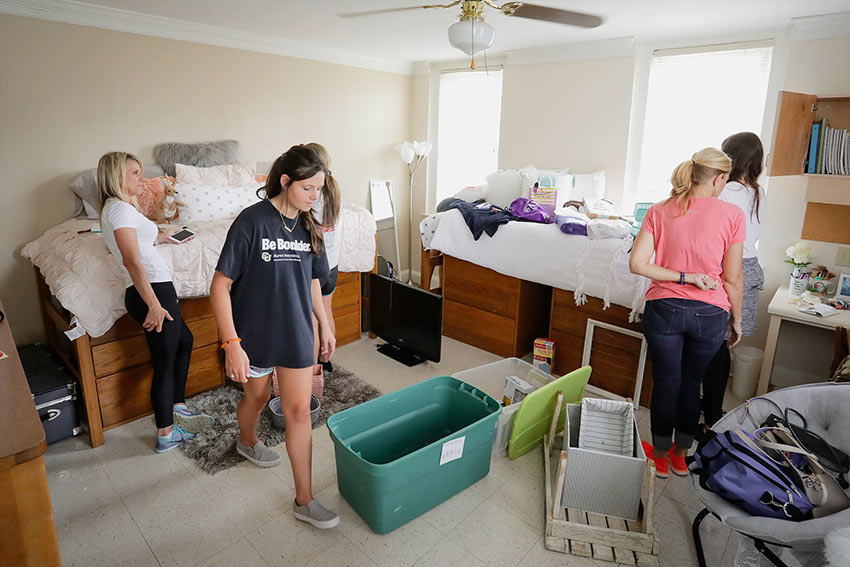 Students move in before school year starts.