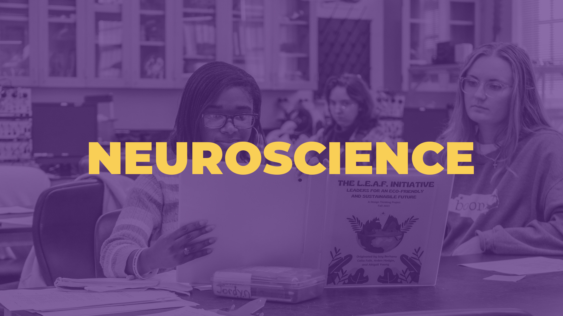 science student studying book