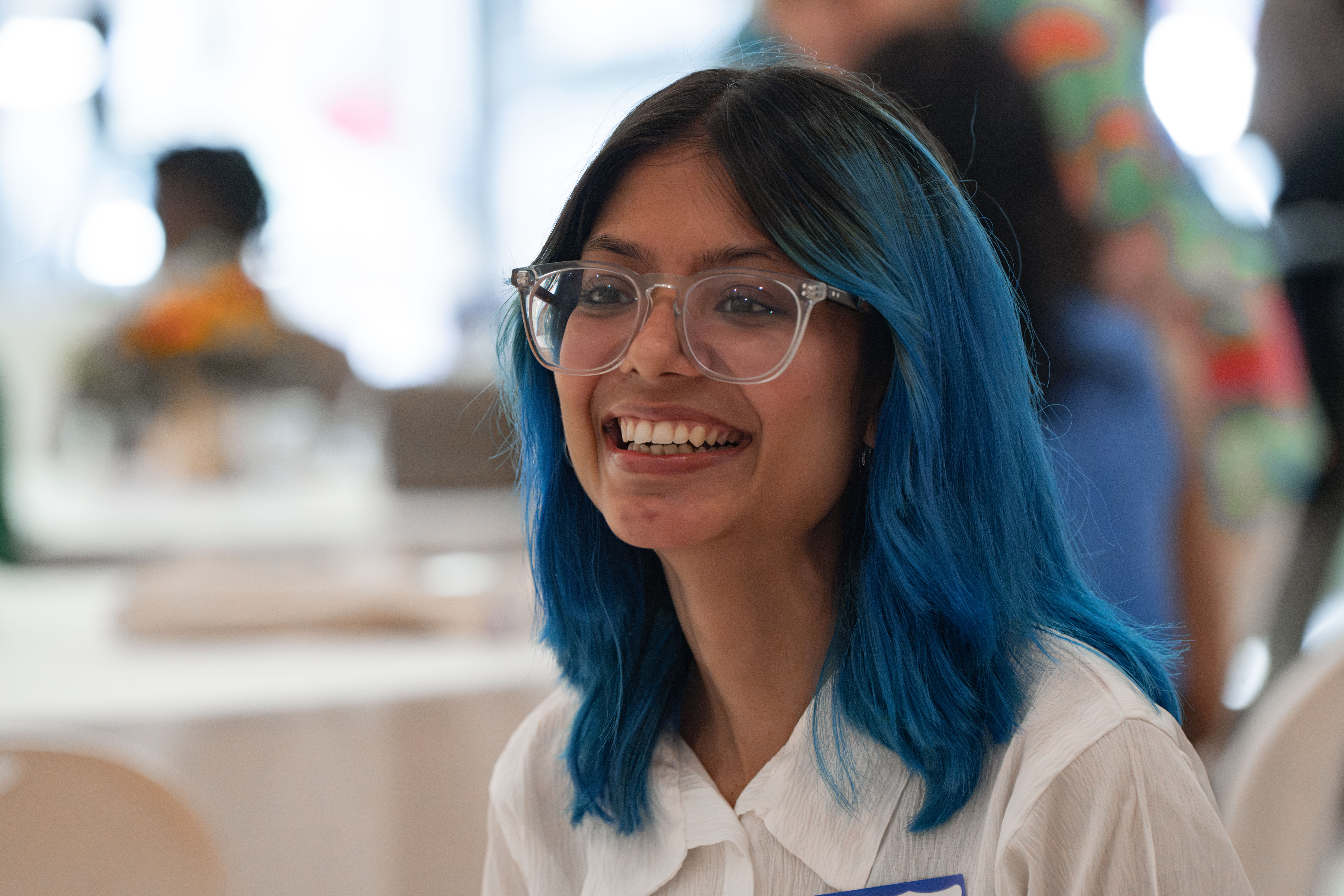 Student at table